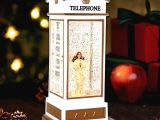 Telefon Kulübeli Işıklı Müzikli Kar Küresi 