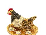 Swarovski Taşlı Yumurtalı Tekli Tavuk Model 2 