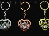 Metal Ayasofya Anahtarlık Kalp Tasarımlı 