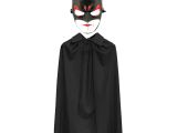 Batman Maskesi Catwoman ve Batman Pelerini Siyah Set