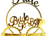 Bride Yazılı Taç ve Bride To Be Yazılı Gözlük Seti Altın Renk 