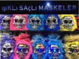 Cadılar Bayramı Işıklı Halloween Kuru Kafa Maskesi 1 Adet