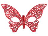 Kırmızı Dantel Masquerade Maskesi 7 No