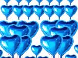 Metalize Mavi Kalp Folyo Balon