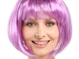 Düz Kesim Küt Parti Peruğu Rose Pembe