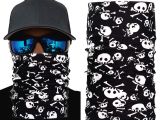 Siyah Beyaz İskelet Baskılı Buff Bandana