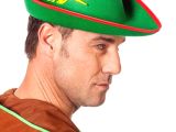 Yeşil Renk Robin Hood Şapkası Sarı Tüylü
